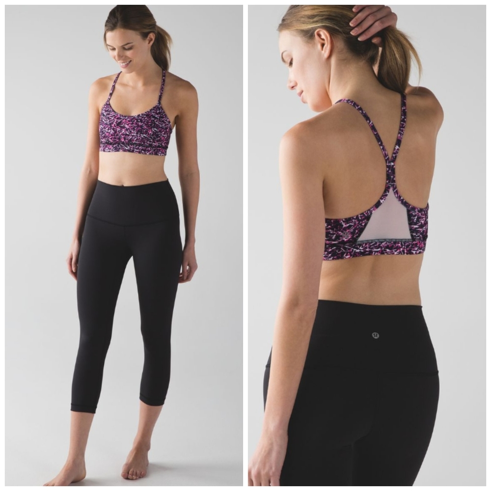 Lululemon 🌿 Flow Y Bra IV Mini Ripple Boom Juice